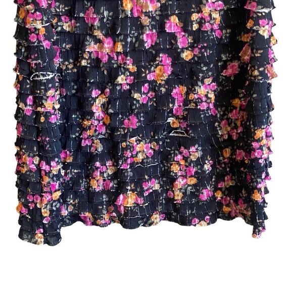 VINTAGE Free People Floral Print All Over Ruffle Dress. Size Medium. - Picture 7 of 12